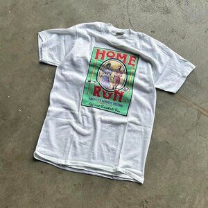 Vintage MLB Home Run Mets Baseball Graphic Jersey T-Shirt Size Adult XL